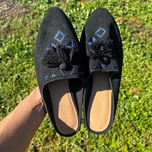 Soludos Palazzo Loafer Mule Tassels Size 8.5